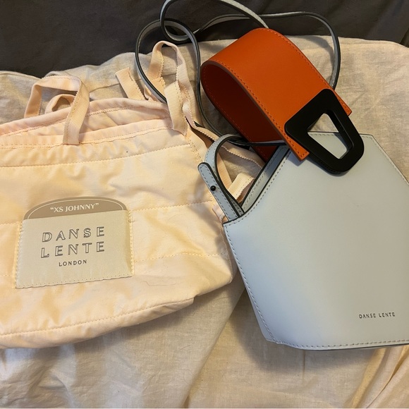 Danse Lente Pale Blue and Papaya Mini Johnny Bucket Bag - Picture 2 of 9